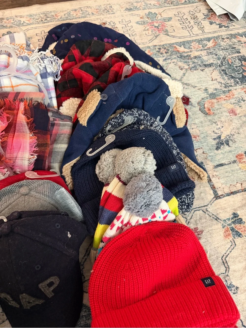 GAP kids  42 pcs Assorted Winter Hats & Scarves Bundle - Red, Navy, Black